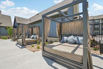 Sundeck with cabanas